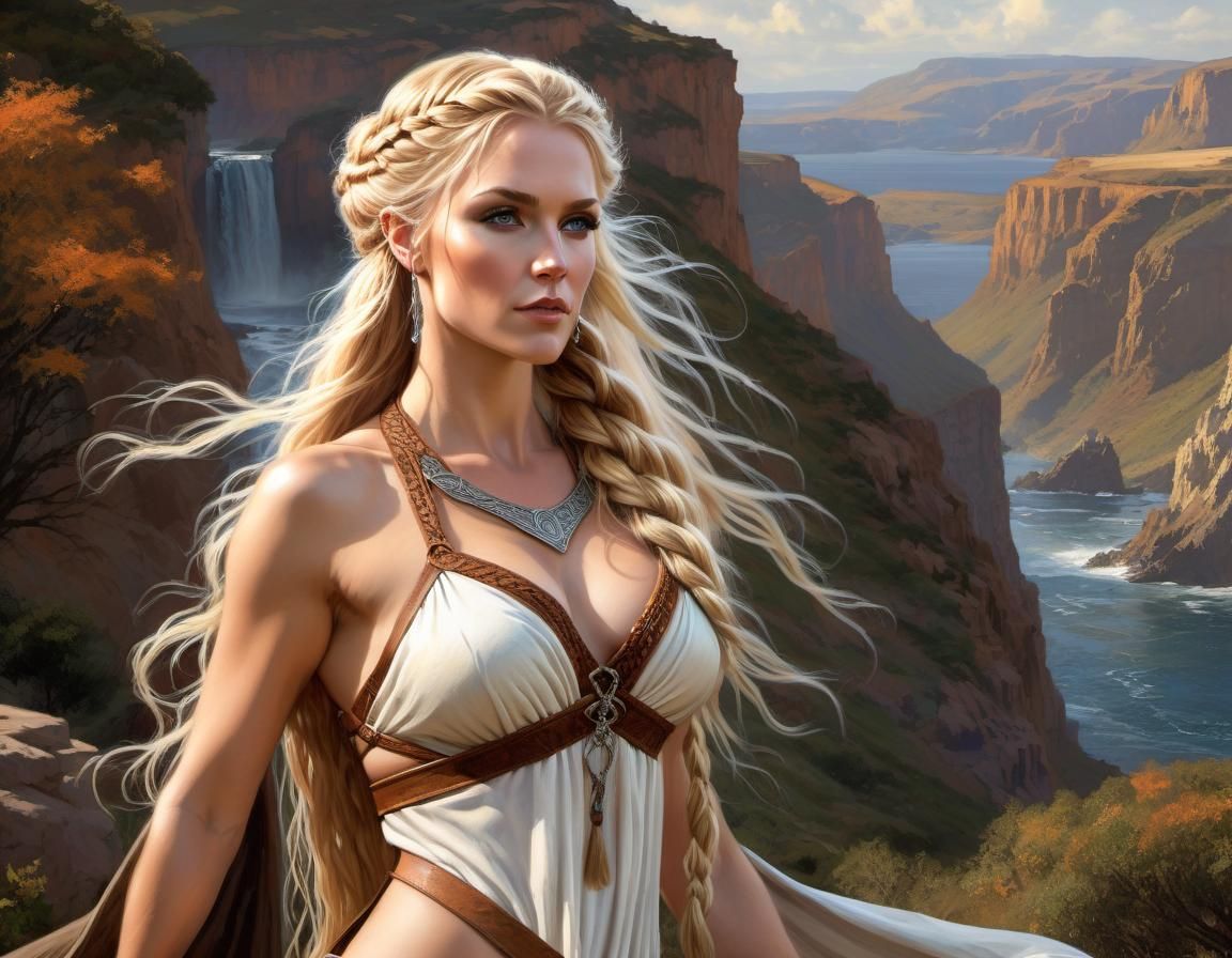 Freyja, Norse Goddess of Love, in Photorealistic Style