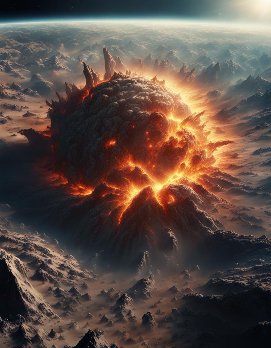 Planetary Explosion: Epic Space Scene