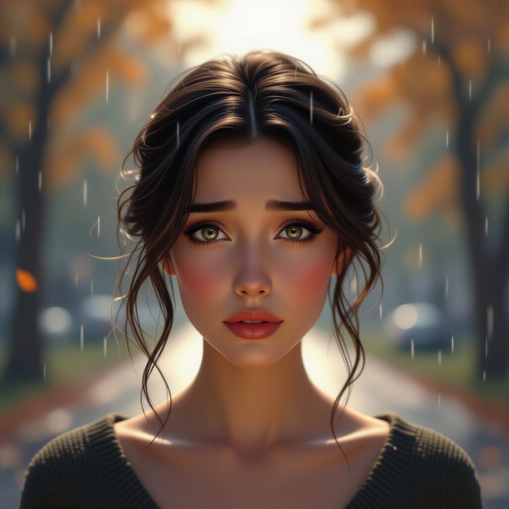 Woman in Autumn Rain, Celestial Love