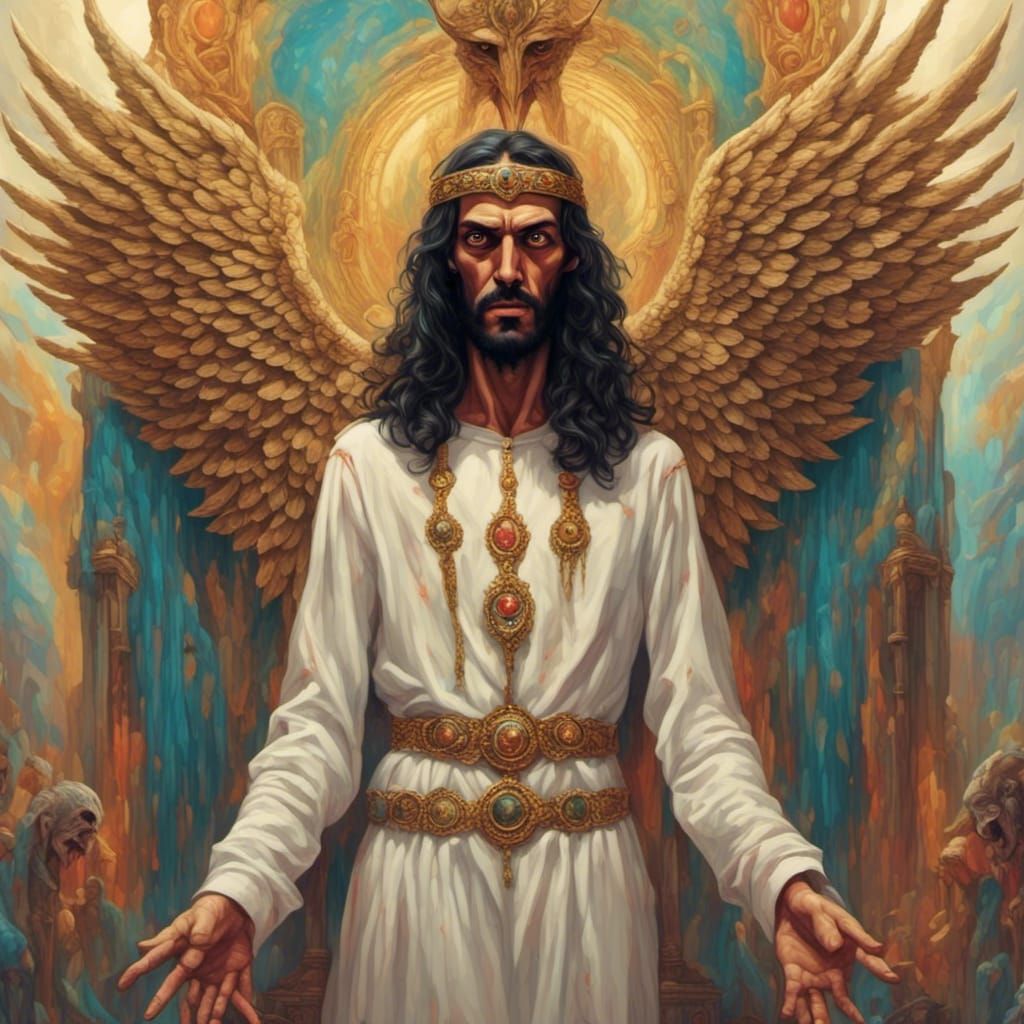 Intense Arab Man Portrait in Full Color