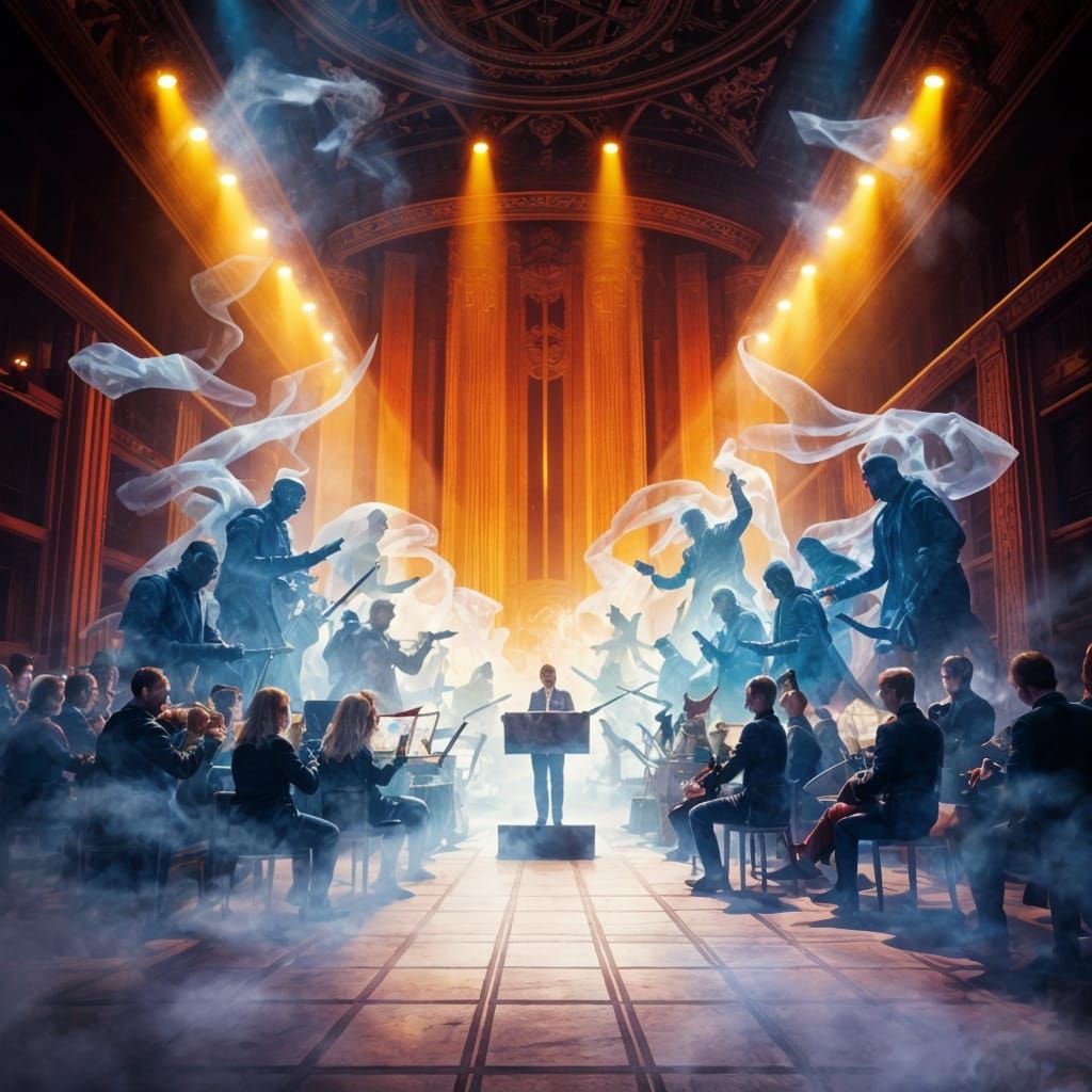 Surreal Symphony Hall in Stunning 8K Realism