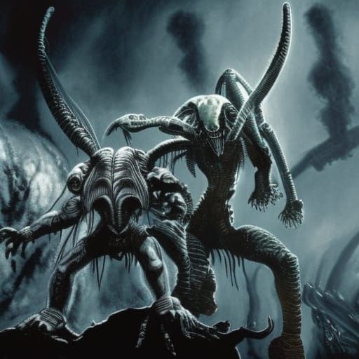 Aliens vs Predator in Deep Red