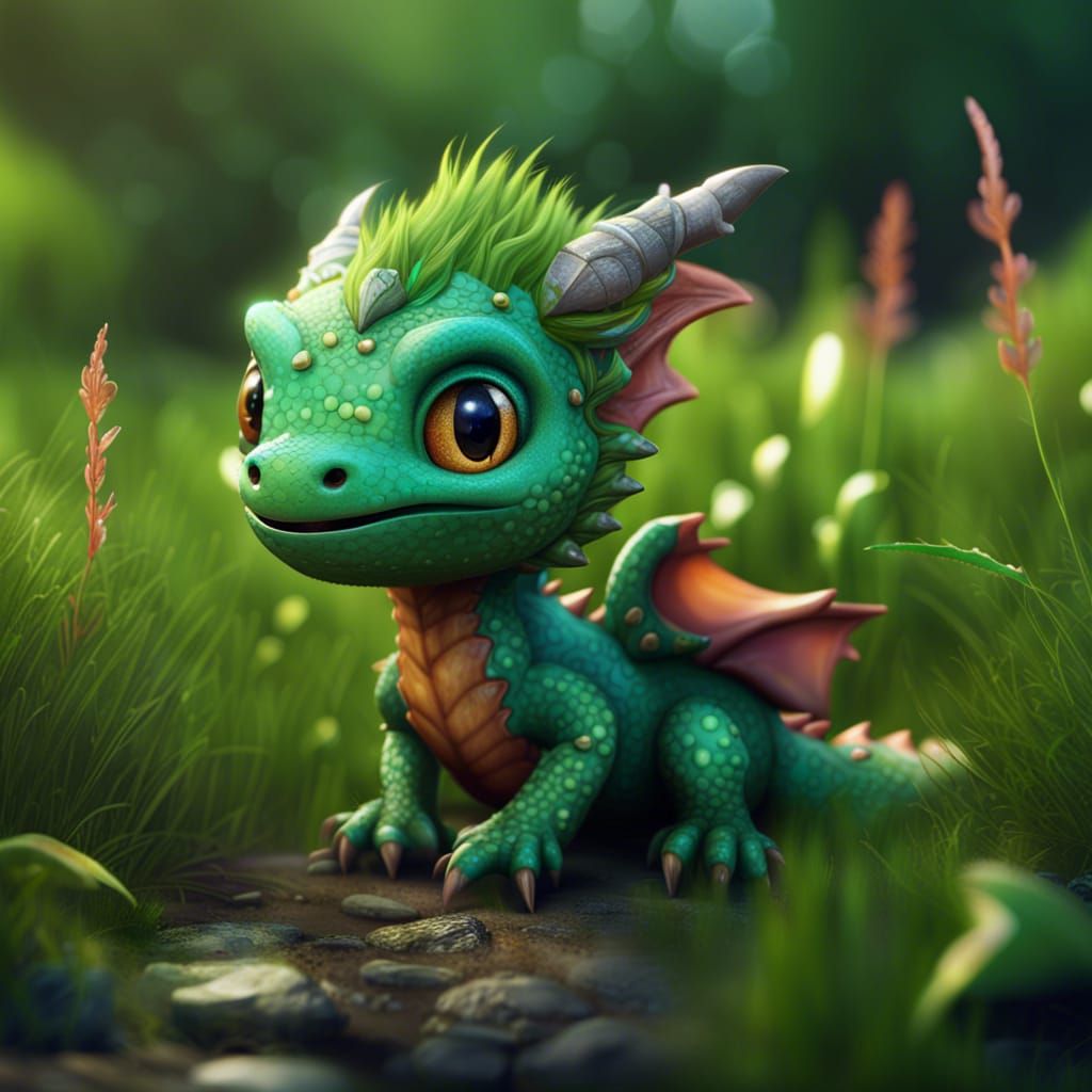 Cute Little Grass Dragon
