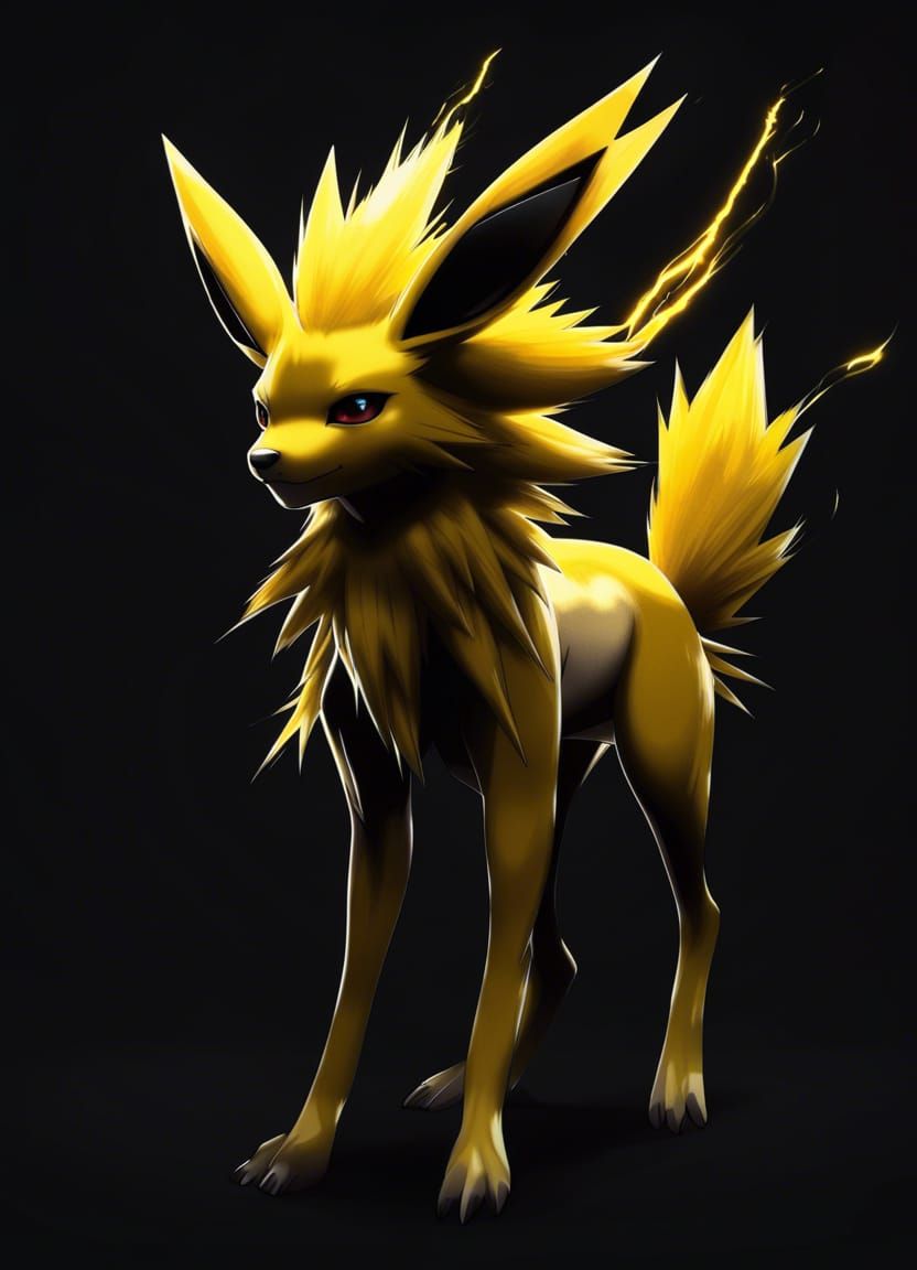 Ultra-Realistic Anime Jolteon Pokemon in Human Form