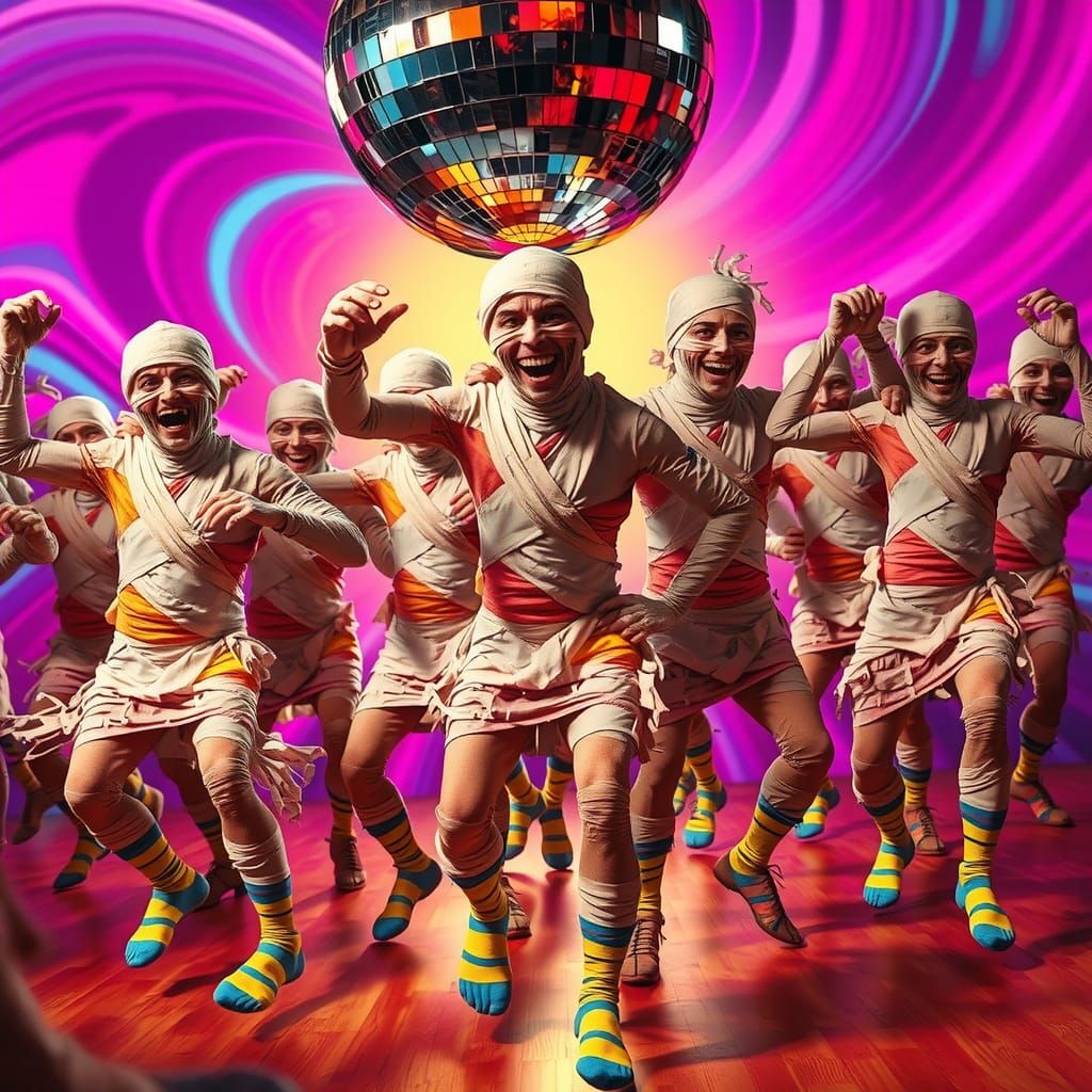 Mummies' Retro Sock Hop in Splash Art Style