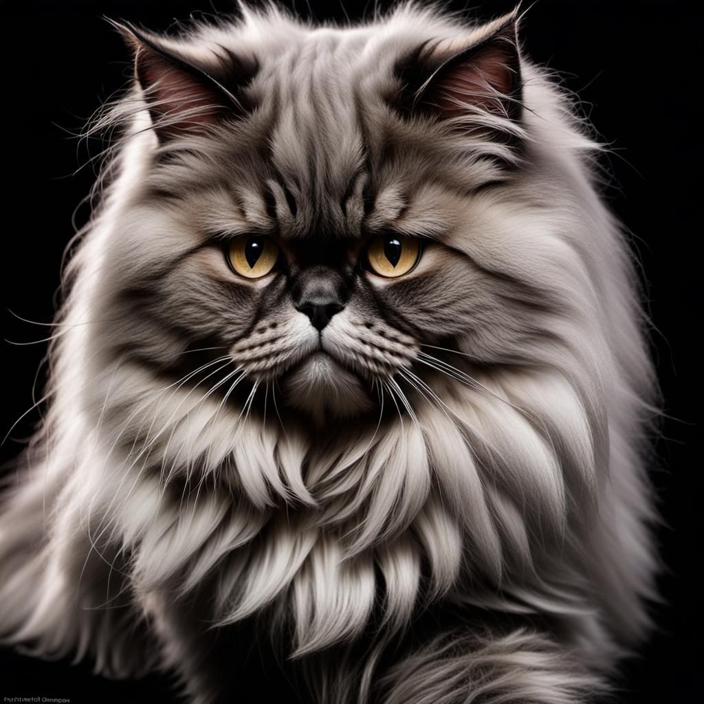 A Persian cat with silky, shiny fur