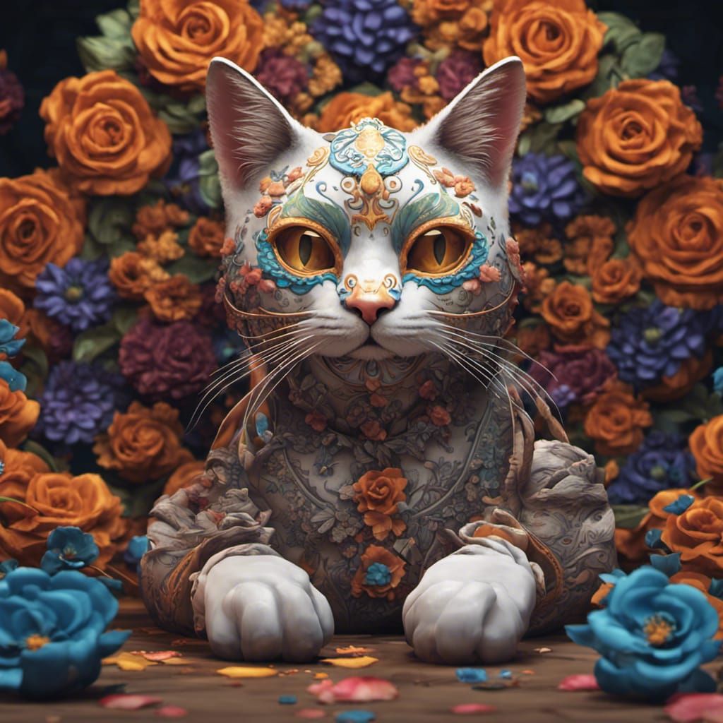 Cat celebrates Día de los Muertos 4