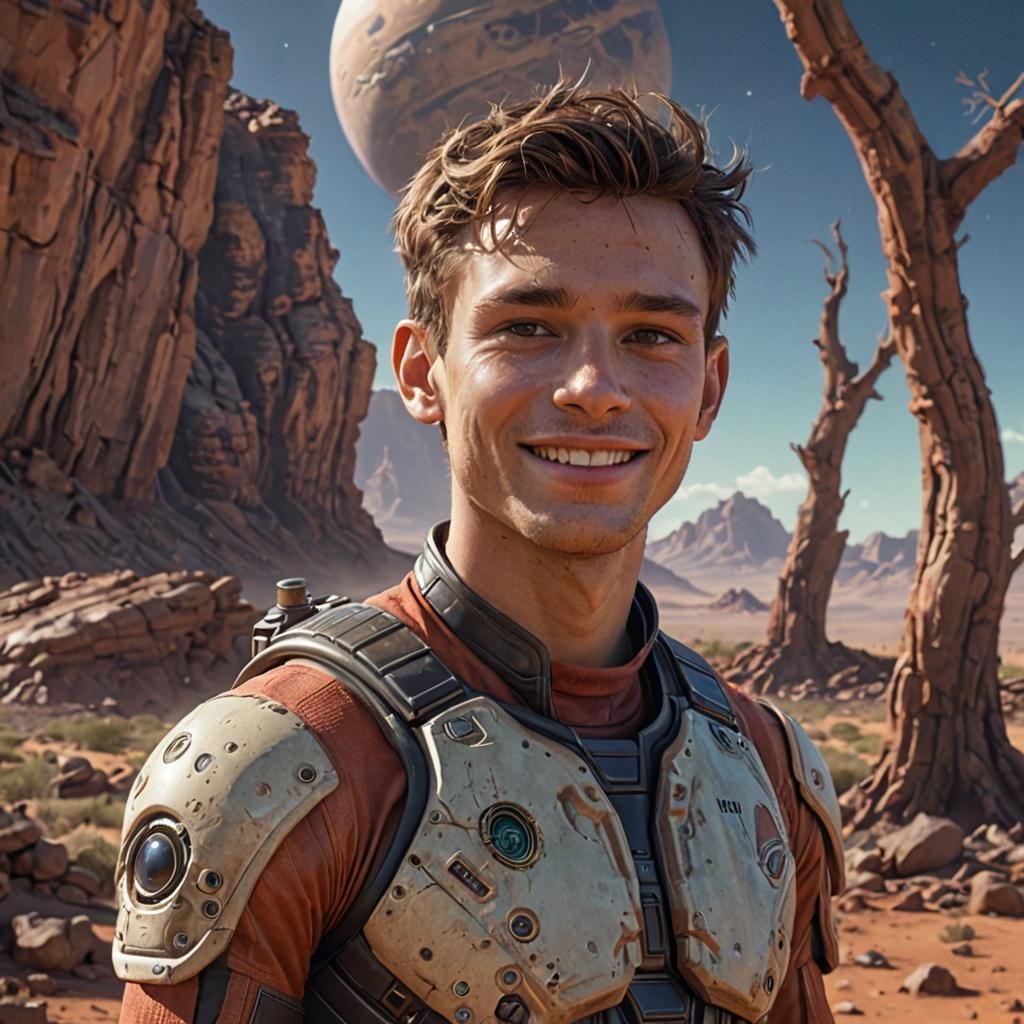 Young Martian Arrives on Alien Planet: Hyperrealistic Concep...