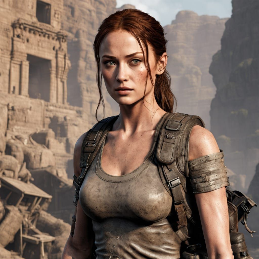 Sophie Turner as Lara Croft Digital Art