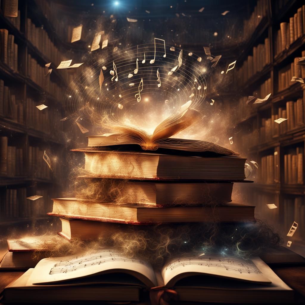 Magical Books and Music in Dramatic Digital Painting