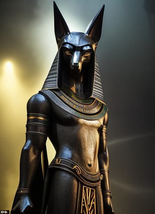 Anubis: Egyptian God of Death in Haunting Scene
