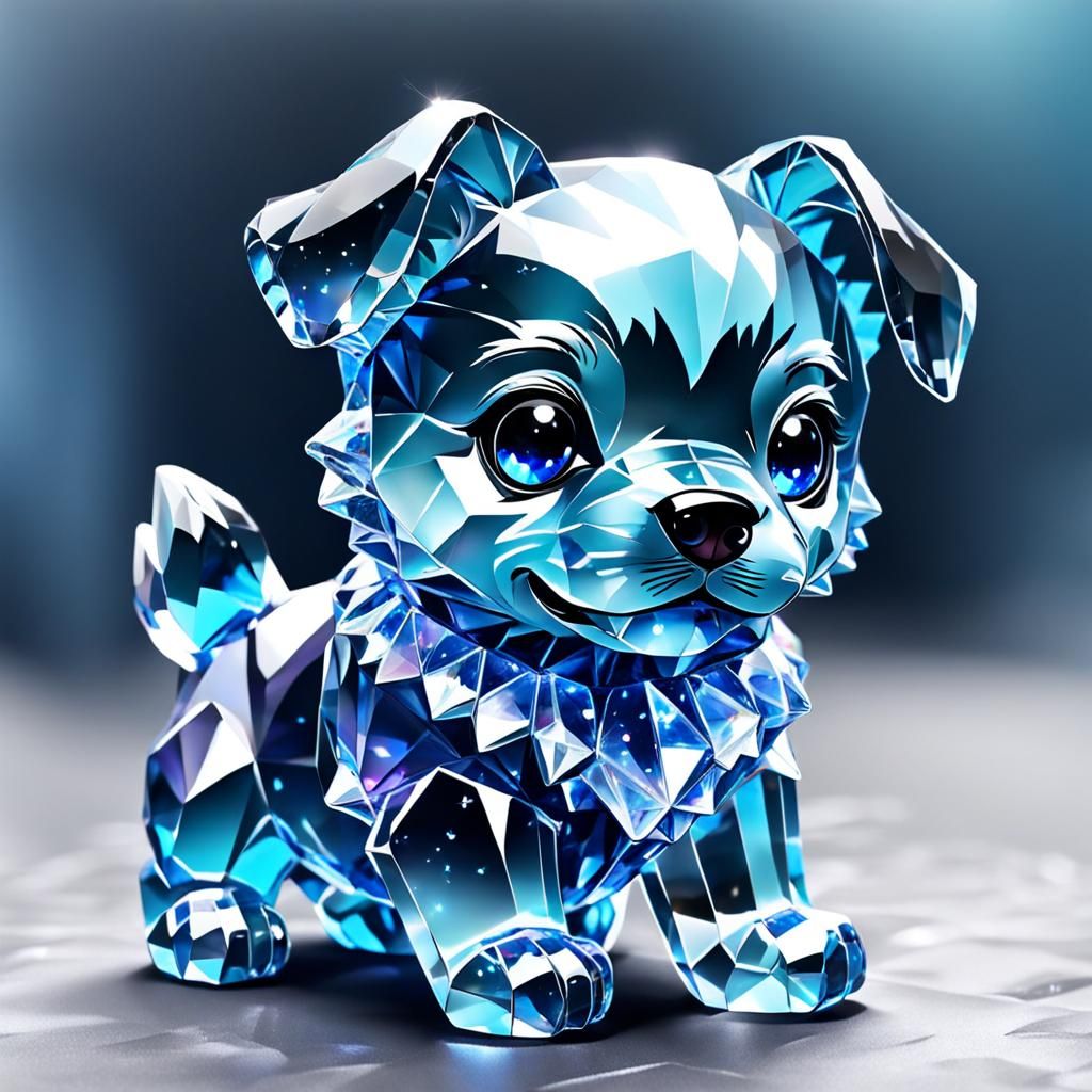 Cute Crystal Puppy