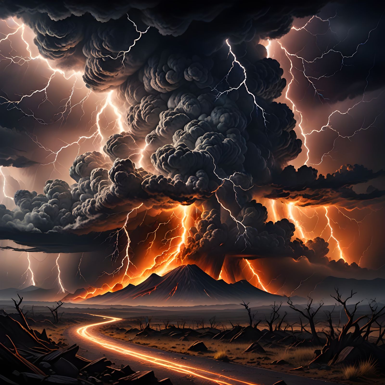 Vibrant Abstract Electrical Energy