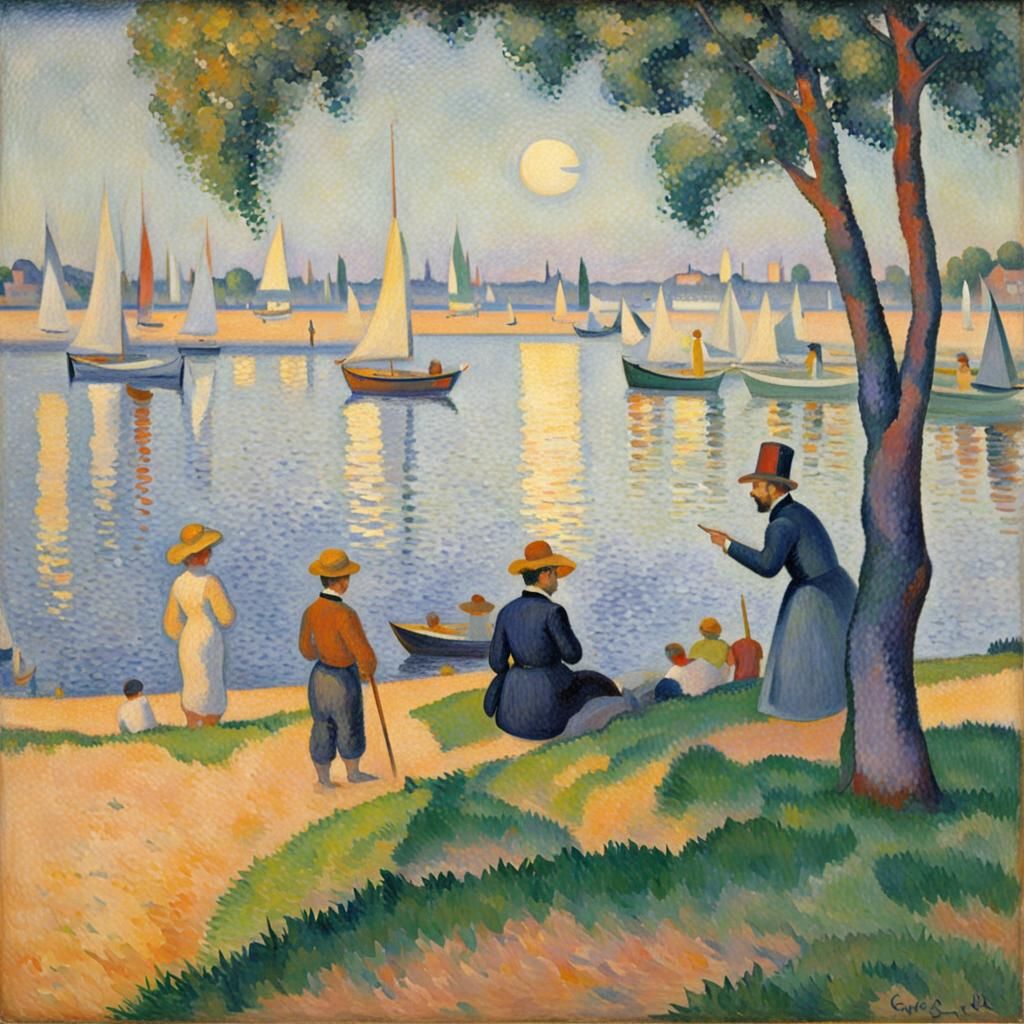 Seurat-Inspired Neo-Impressionist Masterpiece