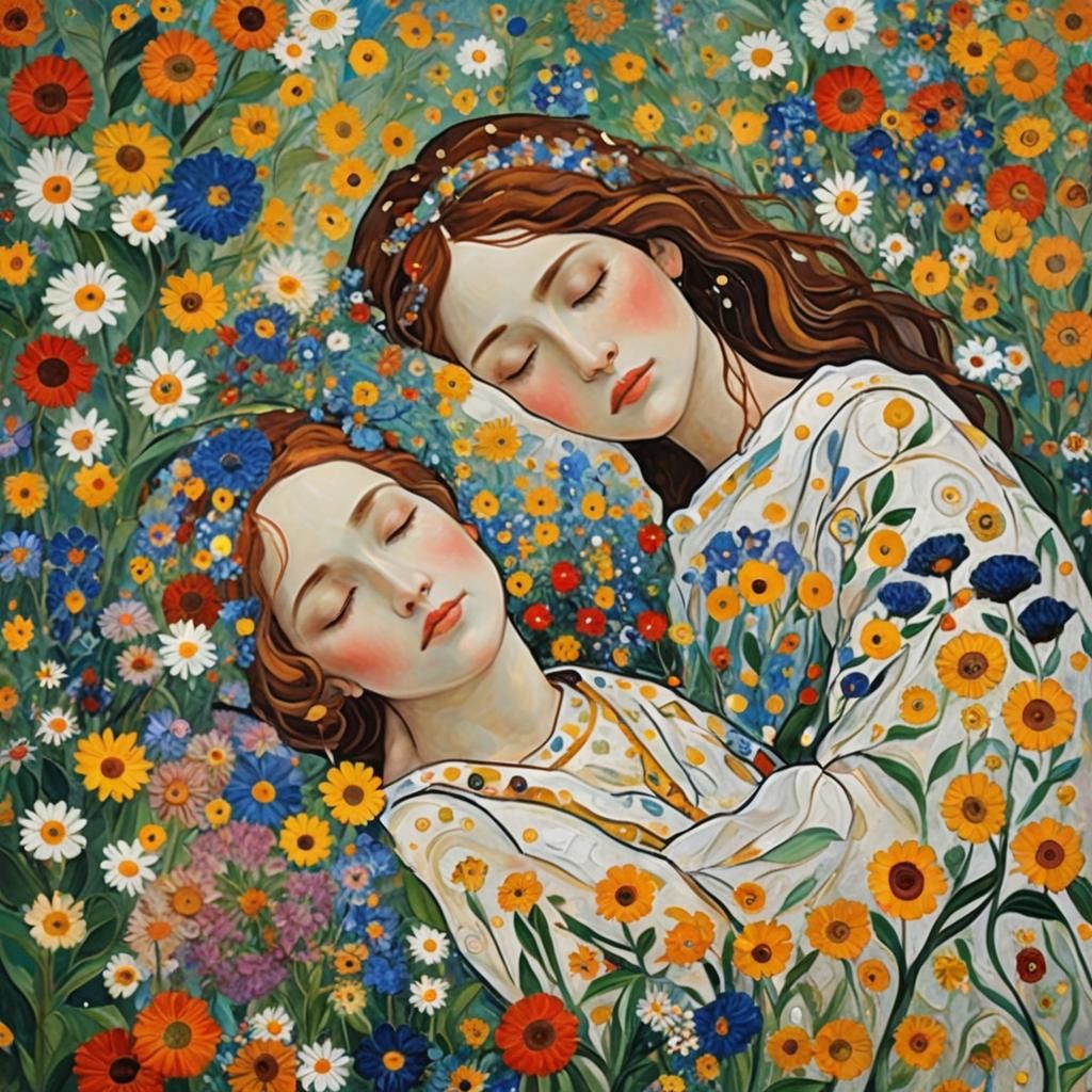 Impasto Klimt Style Art Inspired by Dido's Song