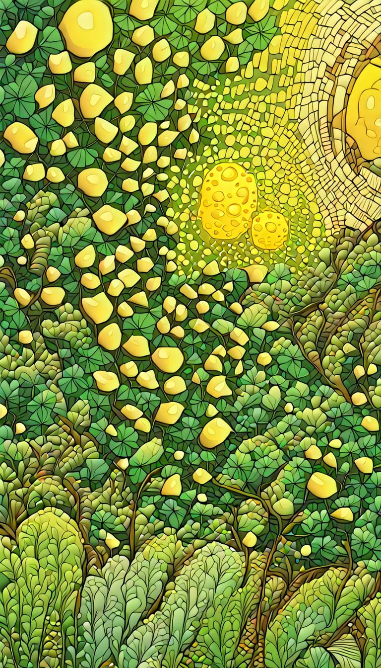 Iridescent Firefly Swarm: A Detailed Digital Illustration