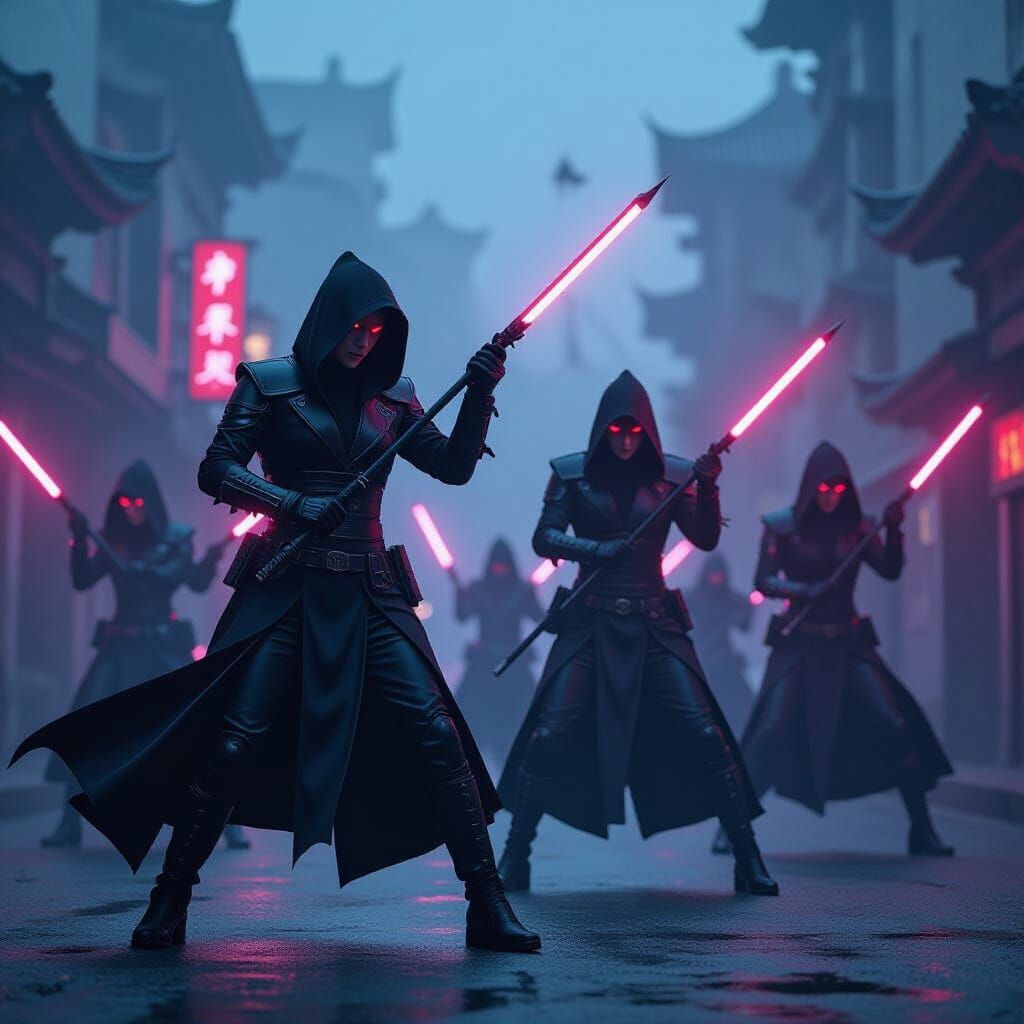 Kpop Demon Hunters Battle in Seoul Cityscape