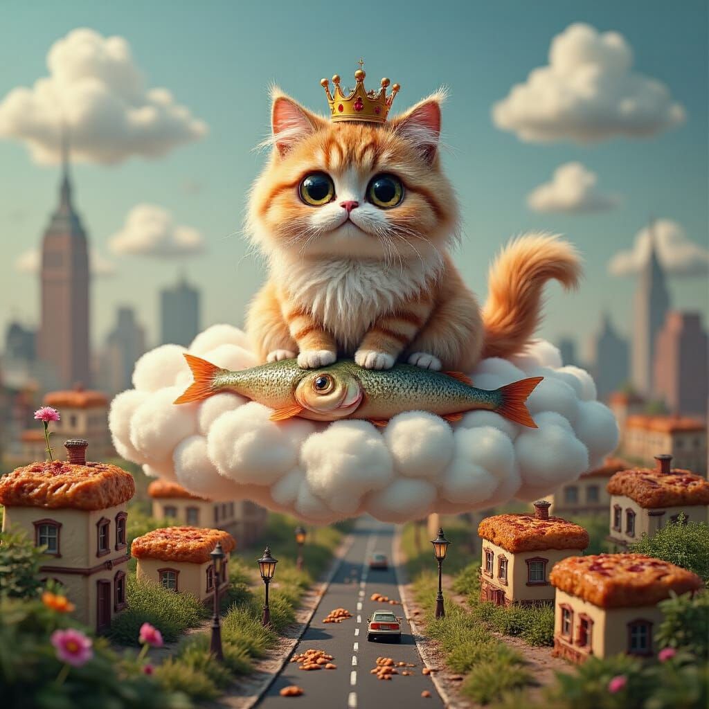 King over a tiny meatloaf town