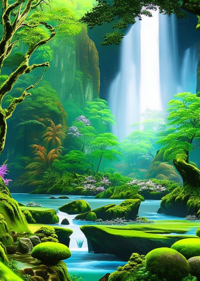 Lush Bioluminescent Landscape on Avatar's Pandora