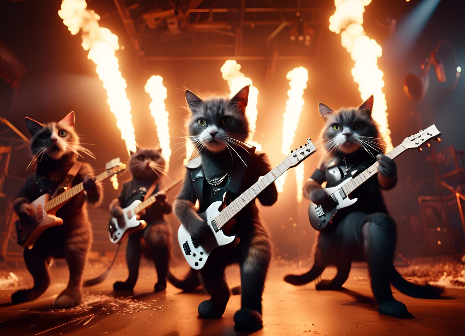 Cats Rocking Out: A Heavy Metal Concert