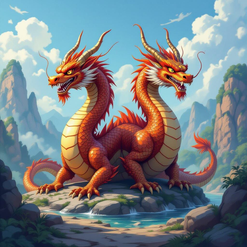 Majestic Dragon in Flight