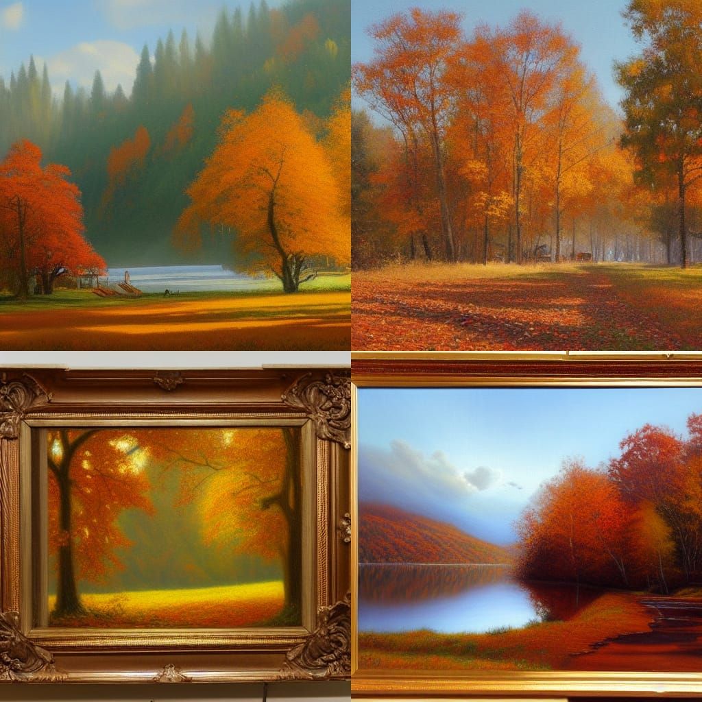 Autumnal Landscape Painting Inspired by James Gurney