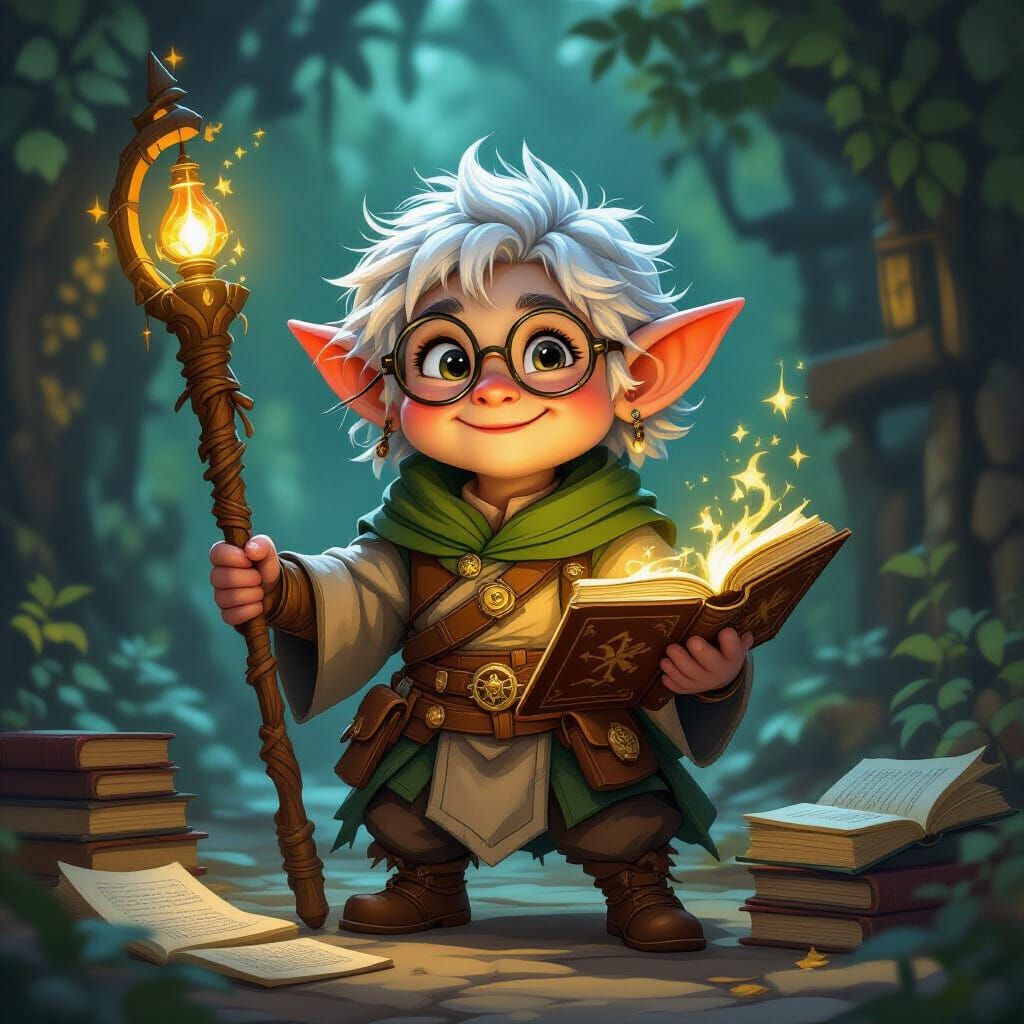 Halfling Artificer Monk Learning and Creating