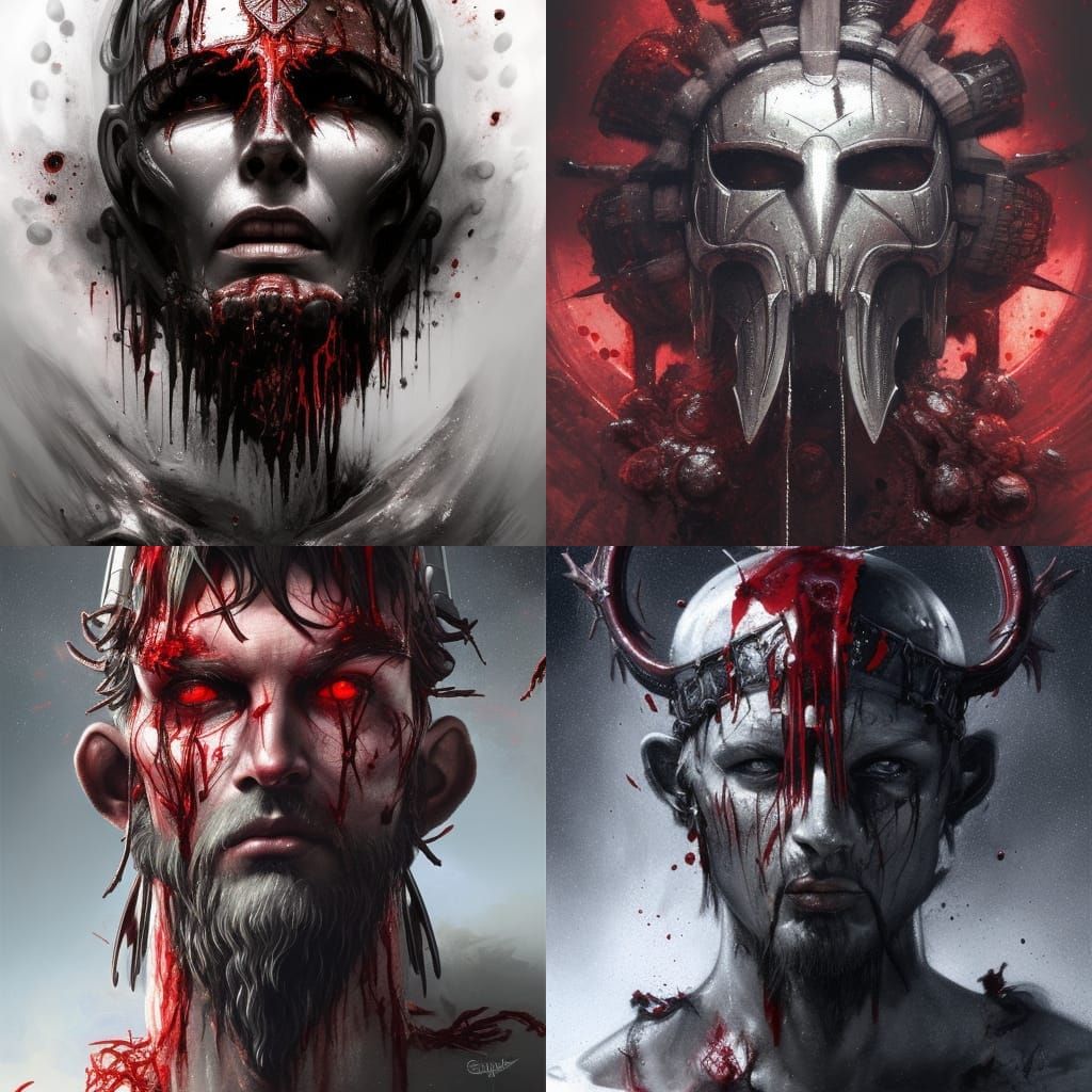 Bloodborne Spartan Crucifixion in Hyperdetailed Portrait