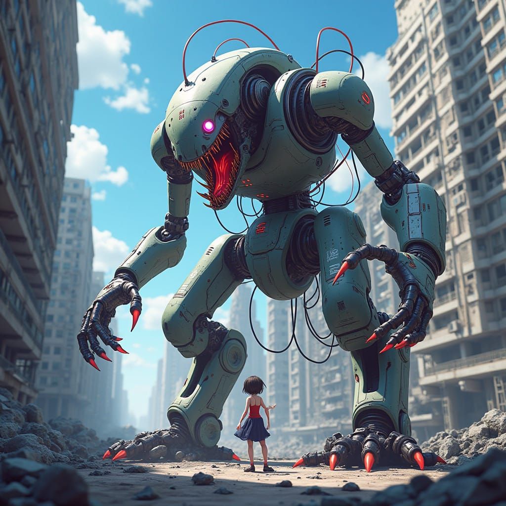 Cyberpunk Foot Monster Devours Humans, Targets Anime Girls i...