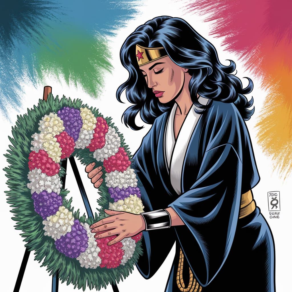 Wonder Woman in Kimono at Ground Zero