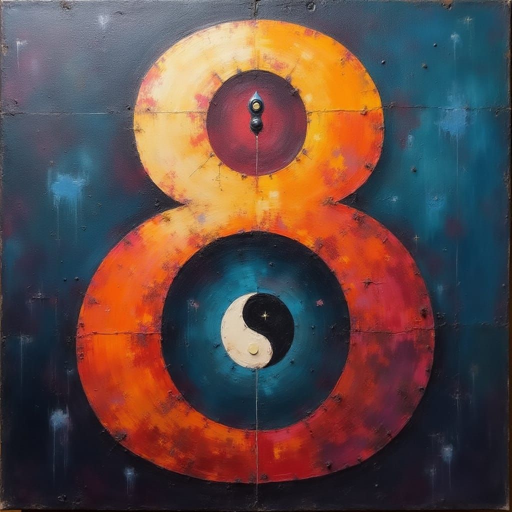 Surrealist Masterpiece Interprets Number 8 in Vibrant, Abstr...