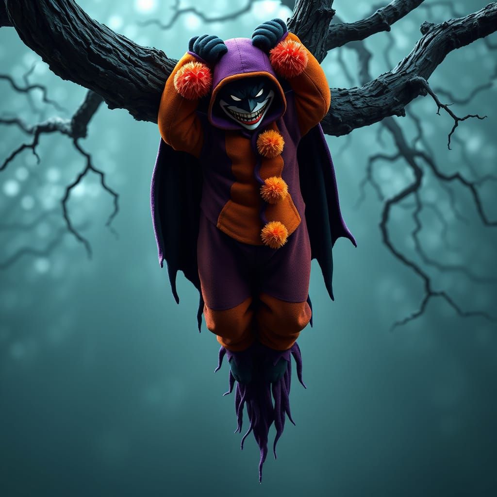 Batman in Vibrant Joker Kigurumi, Dark Whimsy