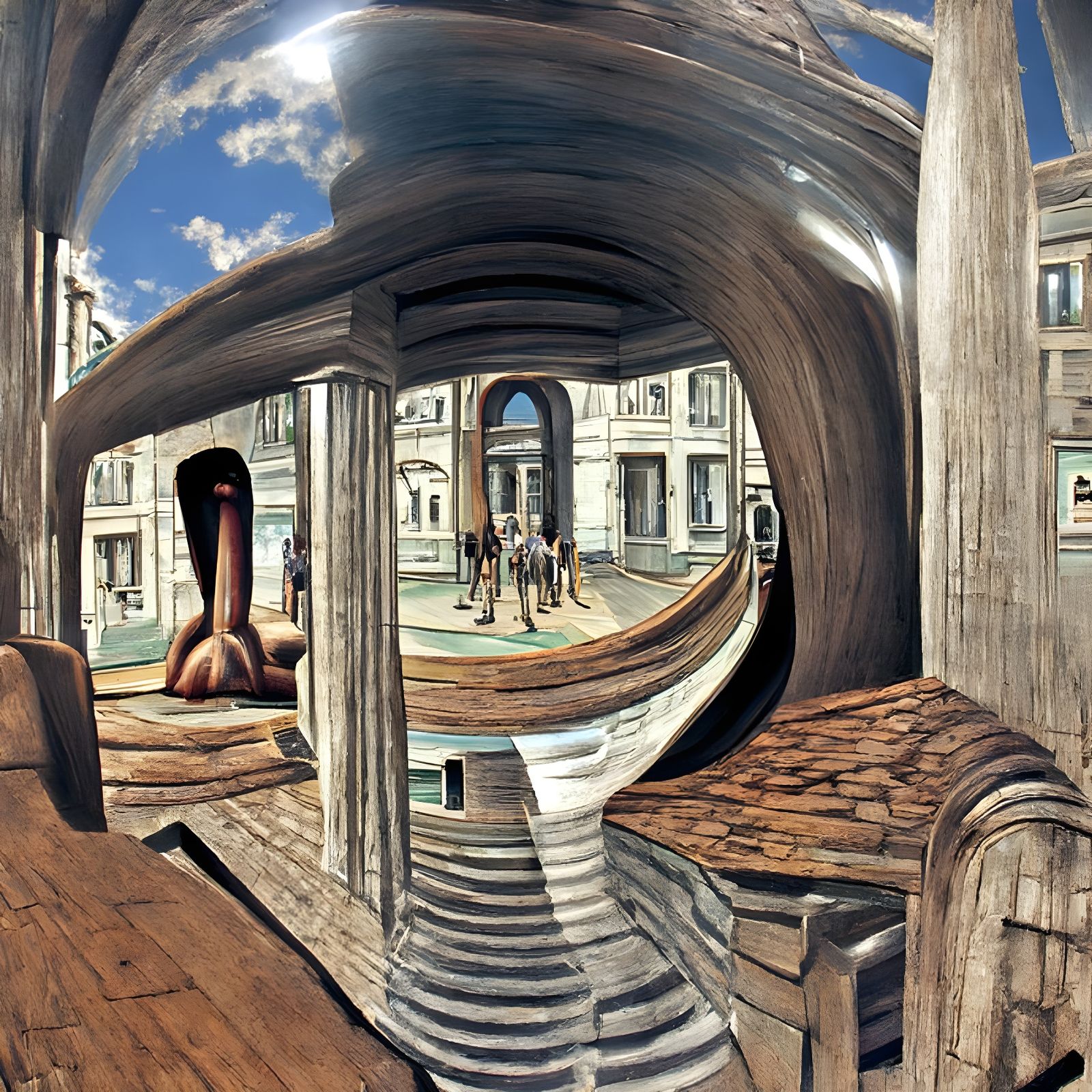 Surreal Warped World Perspective in Liminal Rendering