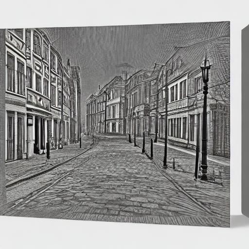 Misty 1880s London Street with Vector Fractals