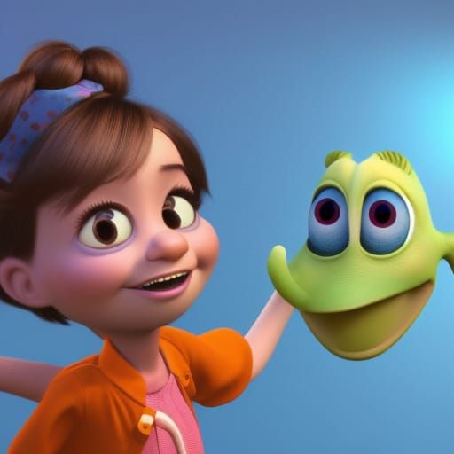 Harriet in Pixar-Style 3D Rendering