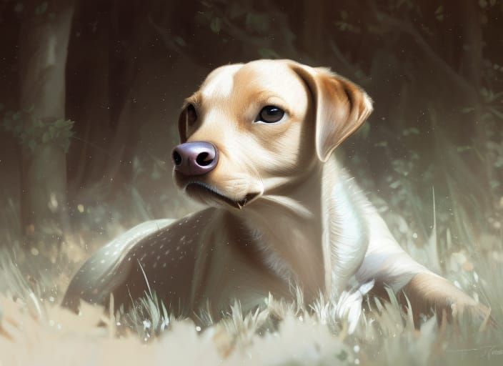 😅 Fail Fawn Labrador Retriever collection. The AI got confused between 'Fawn' color & 'Fawn' Baby Deer.