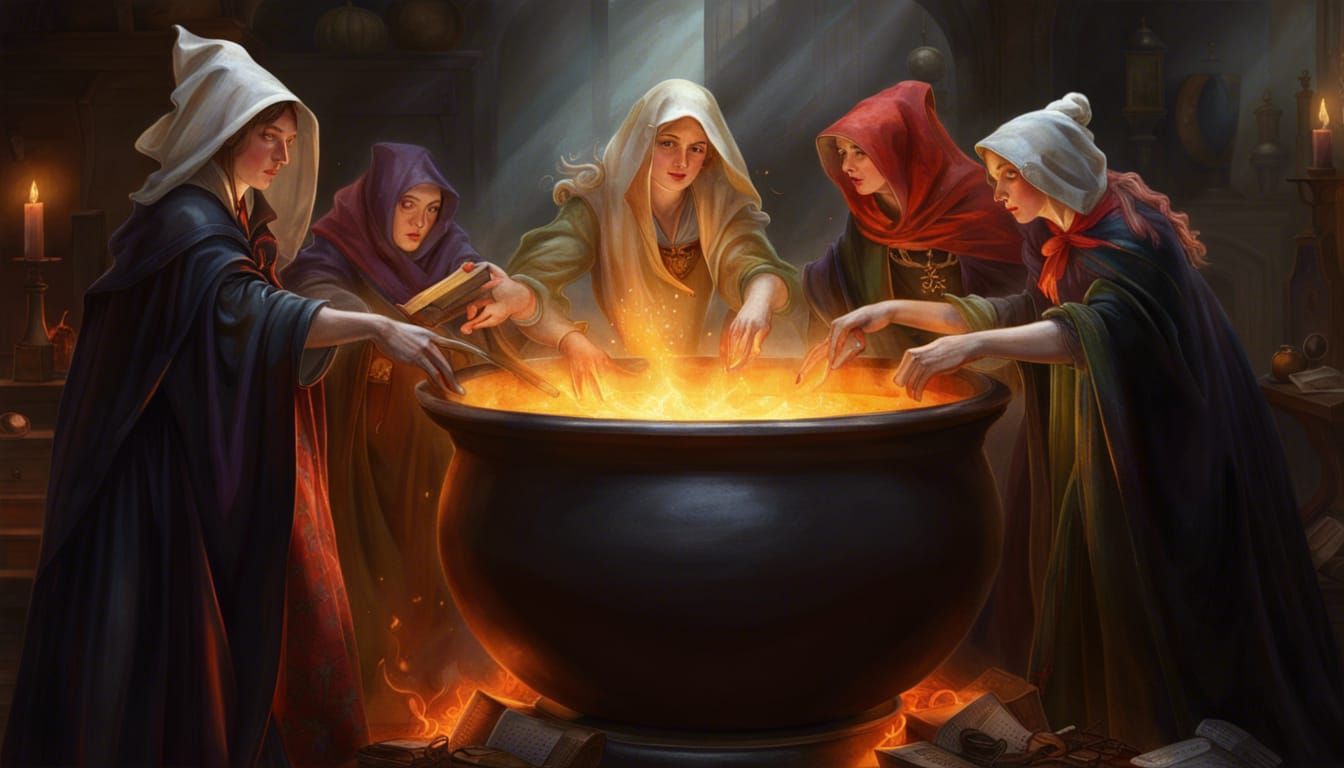 Witches Brew Powerful Spell with Colorful Light