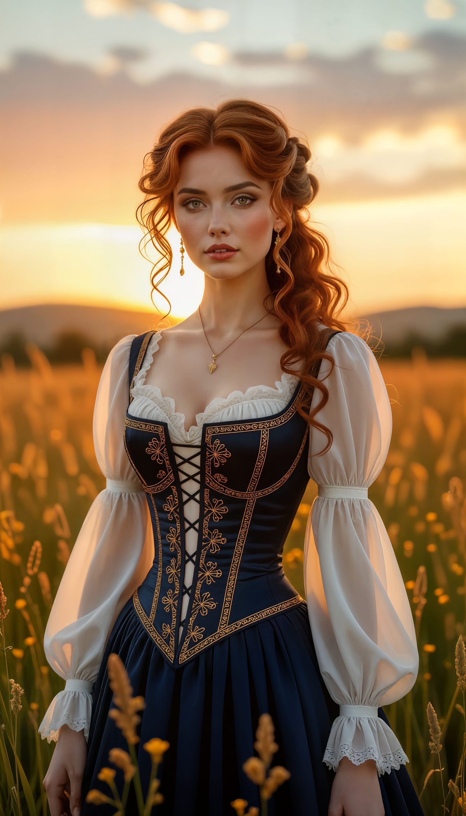 In the middle of the fields