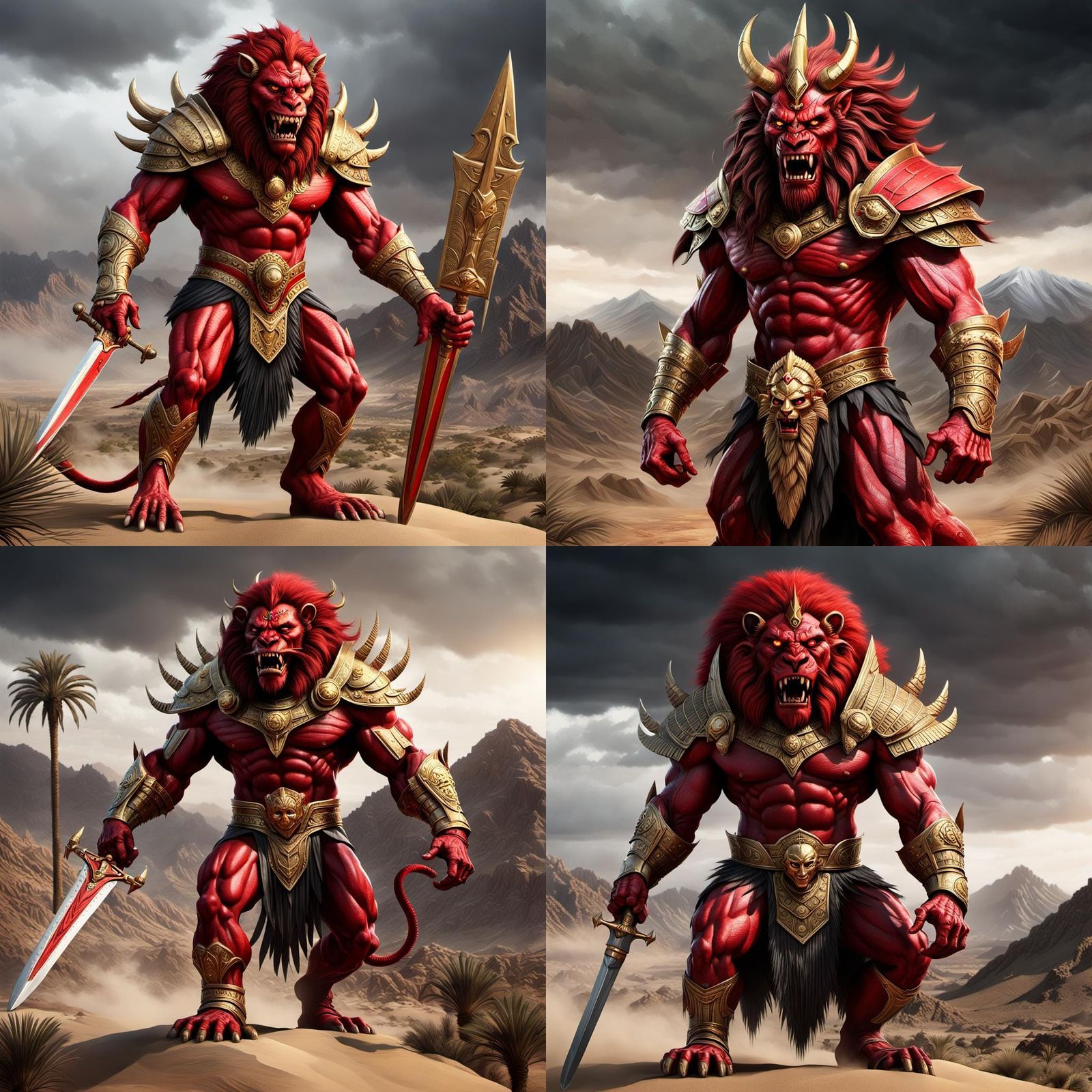 Giant Red Demon of Mesopotamia in Cinematic Glory