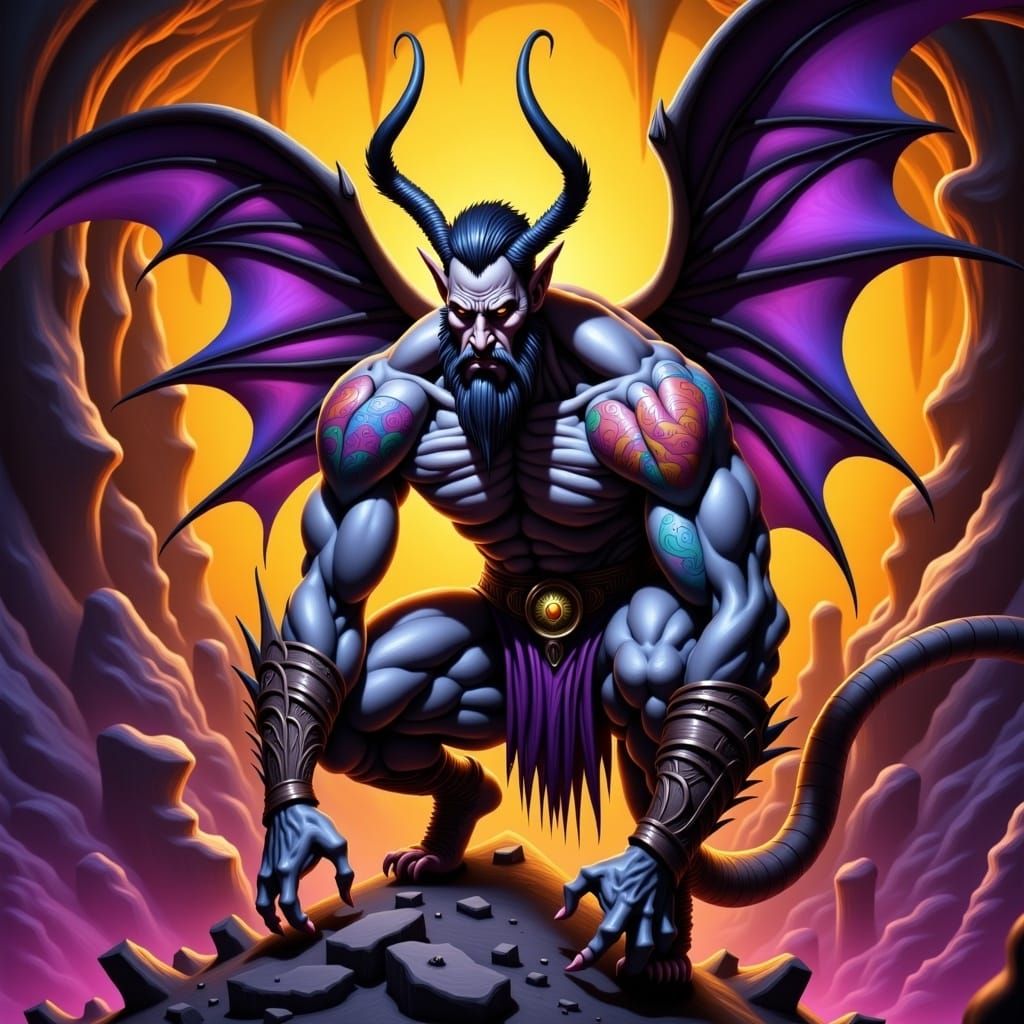 Grim Dark Fae Warrior in a Crouched Stance, Smirking with Co...