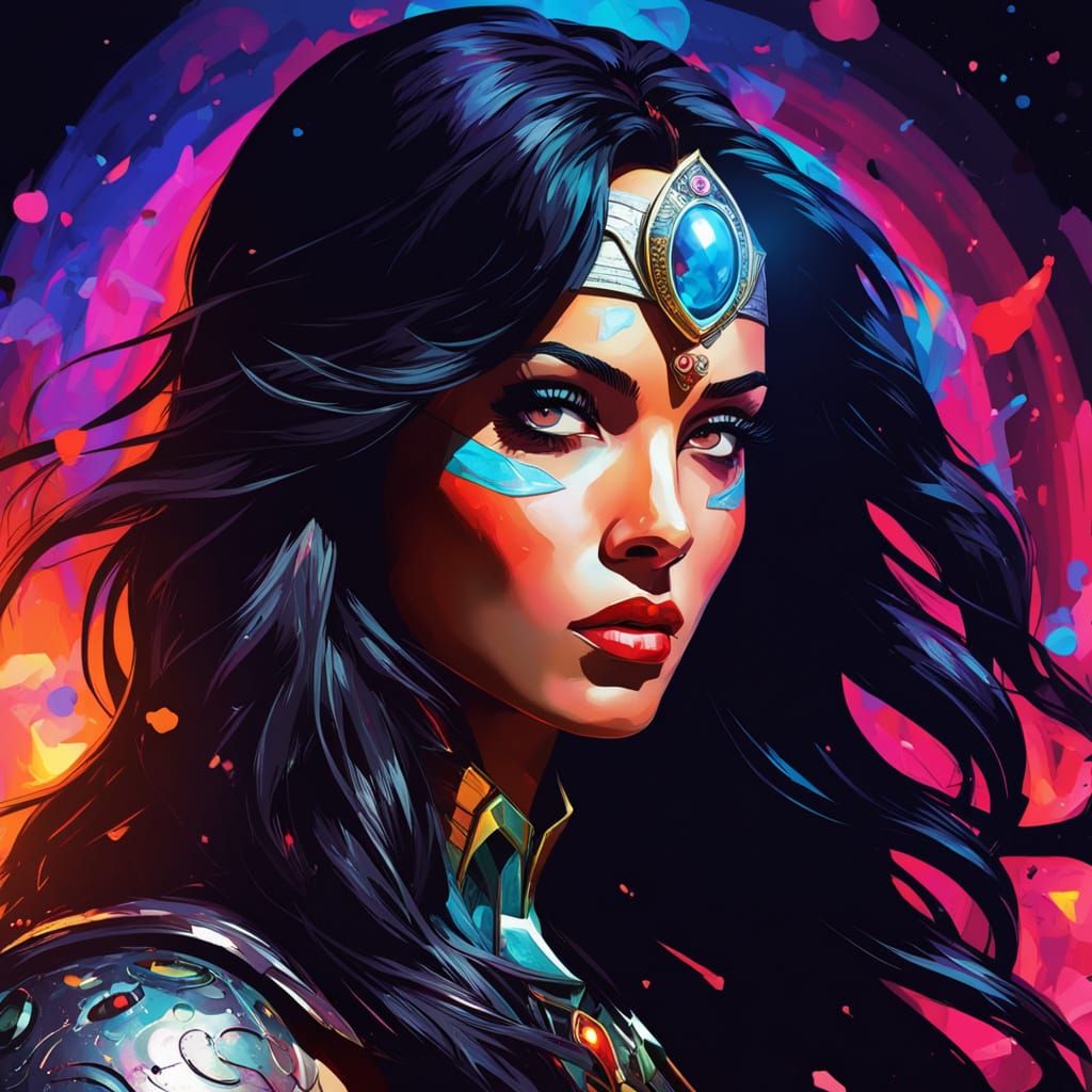 Dejah Thoris, Princess of Helium in a Dynamic Futurismo Styl...