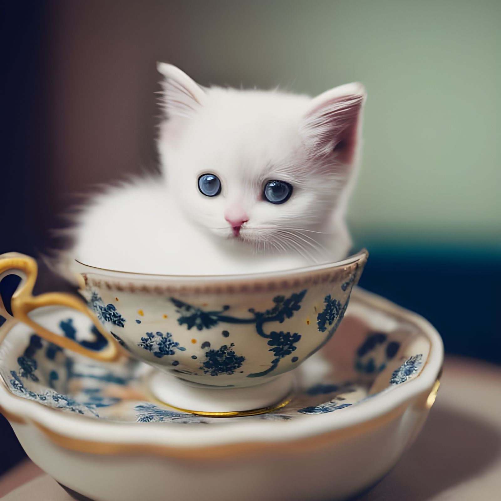 Kitten in Teacup: Professional Photography