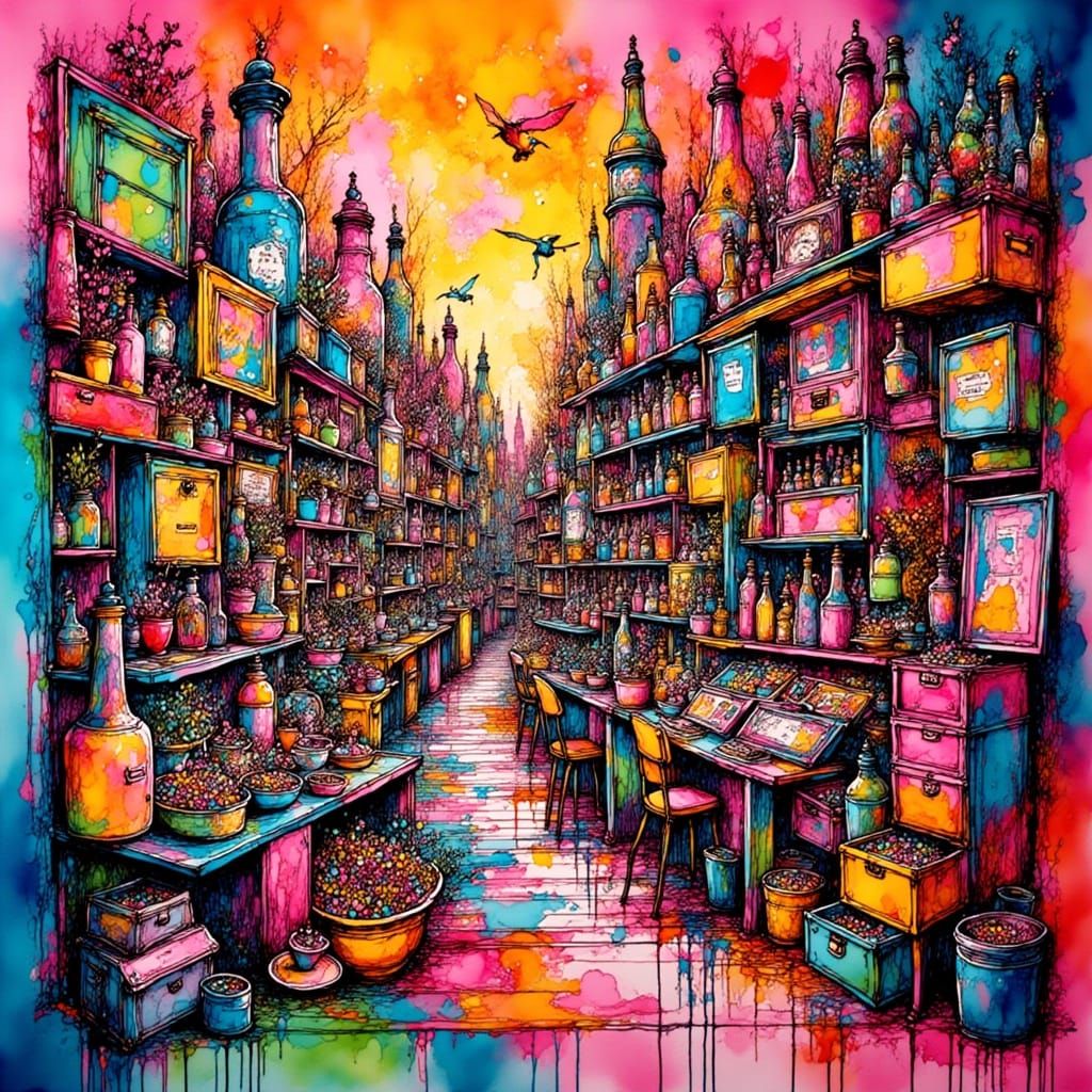 Candy Land in Neo-Expressionist Style