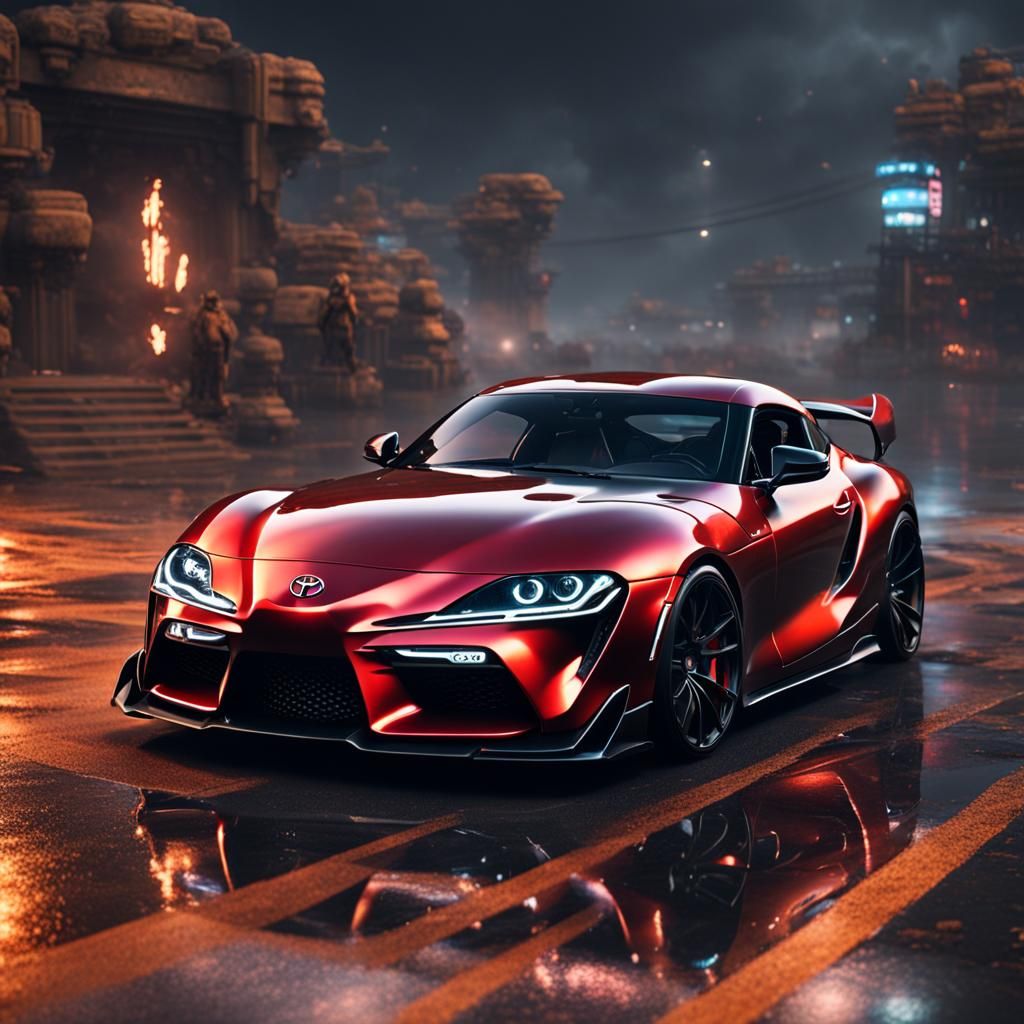 Toyota Supra in Detailed Matte Painting