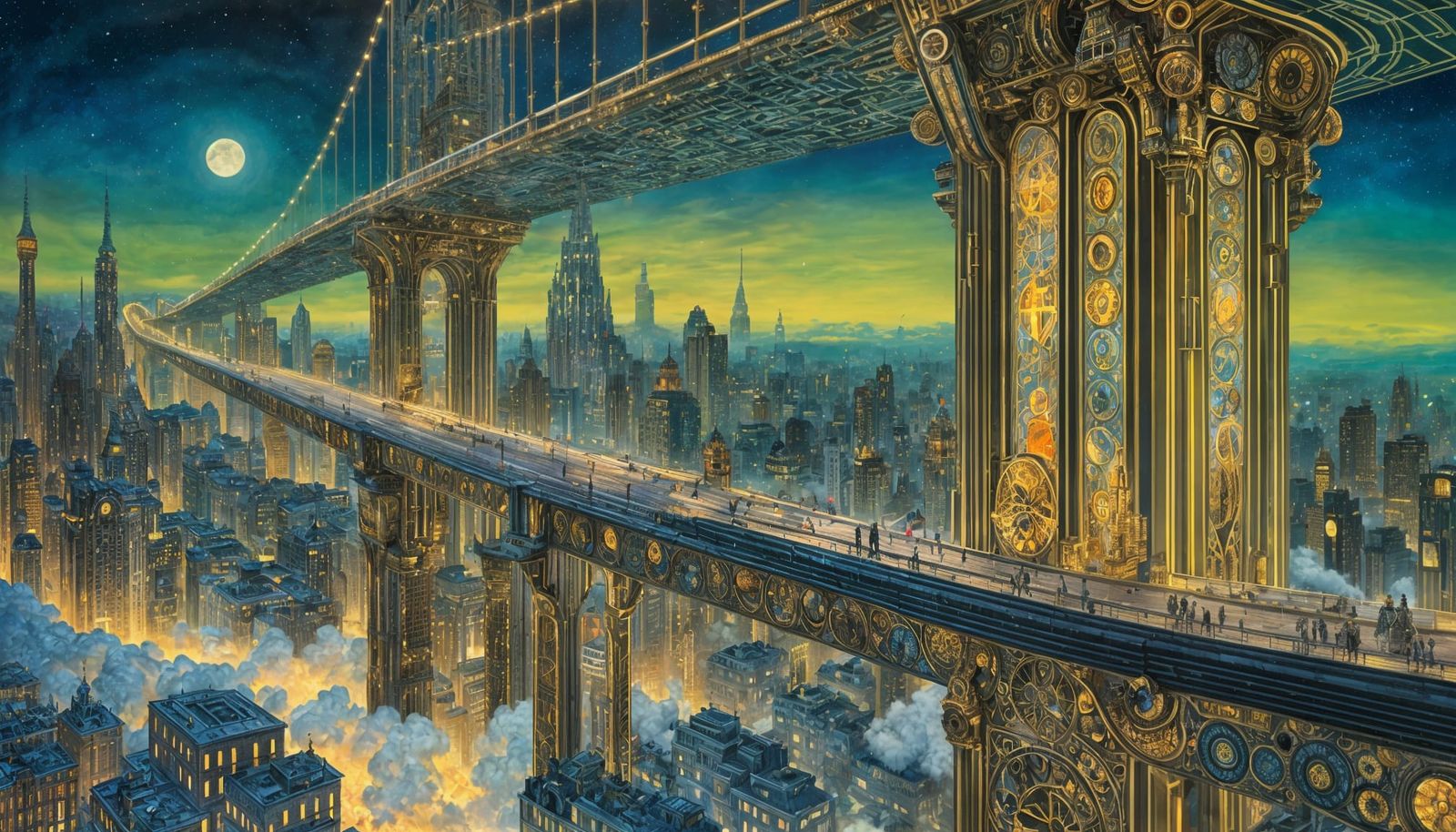 Cyberpunk Metropolis Soars Above the Clouds