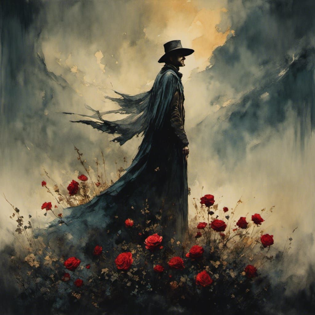 Cinematic Film Still with Dramatic Lighting and Grain