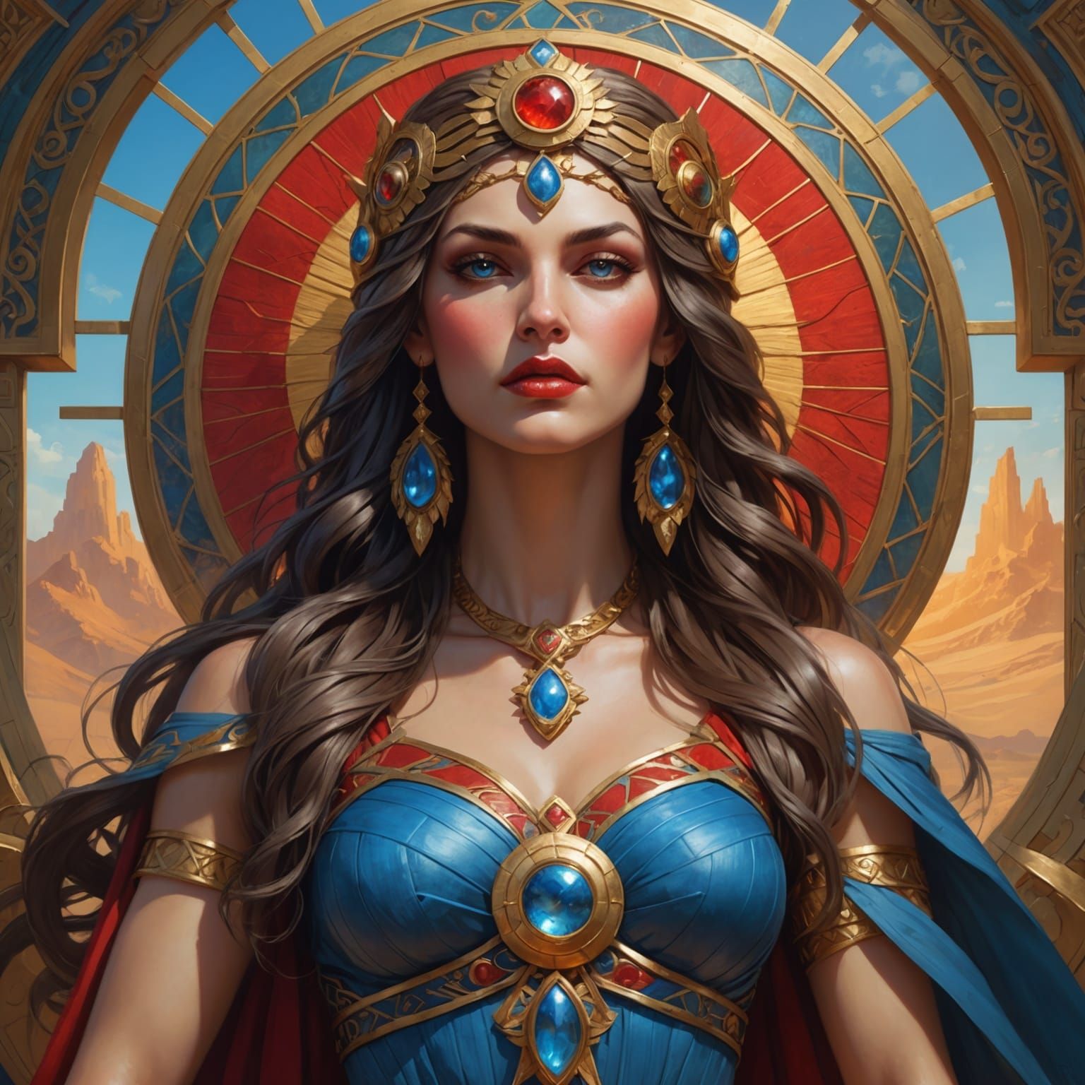 Goddesses of Fertility and Beauty: Digital Art Portrait