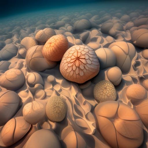 Underwater Scene Featuring Coral and Starfish