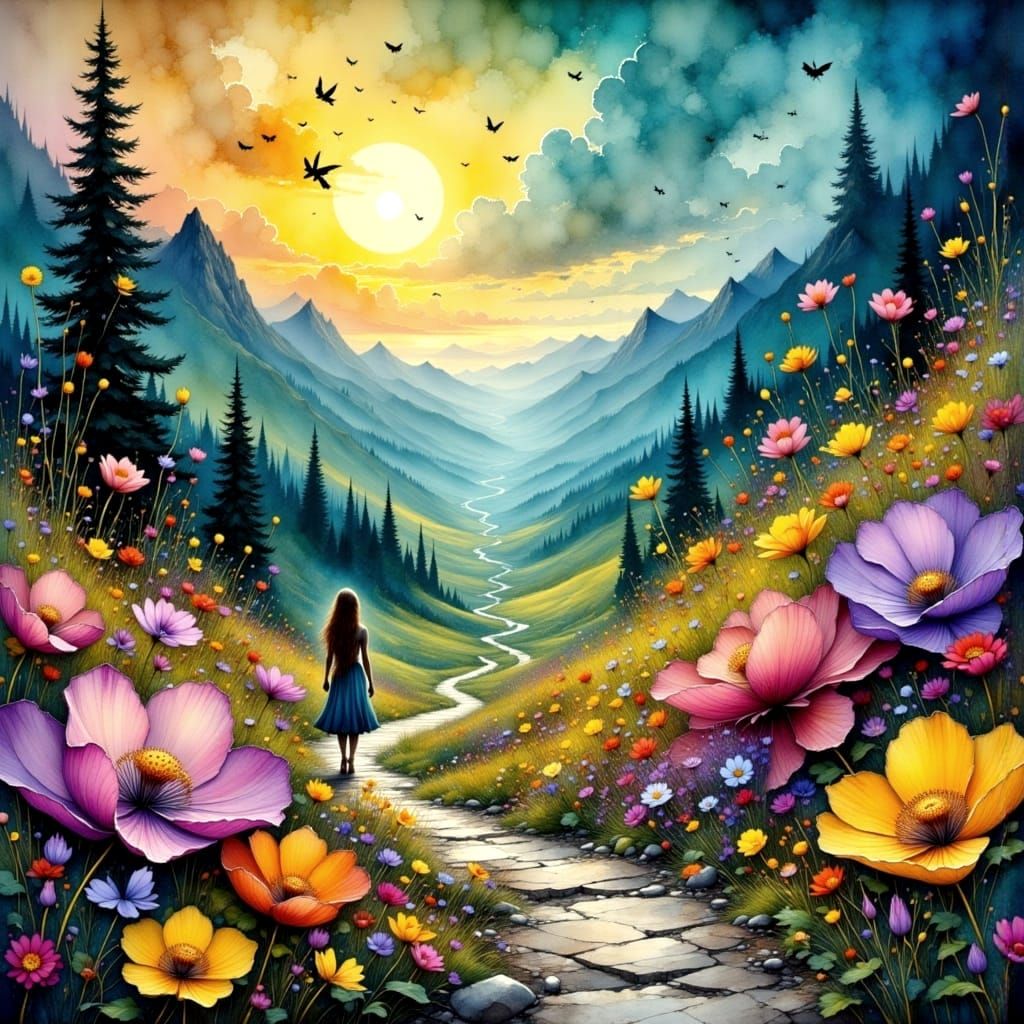 Valley of Whispers: Impasto Oil Painting