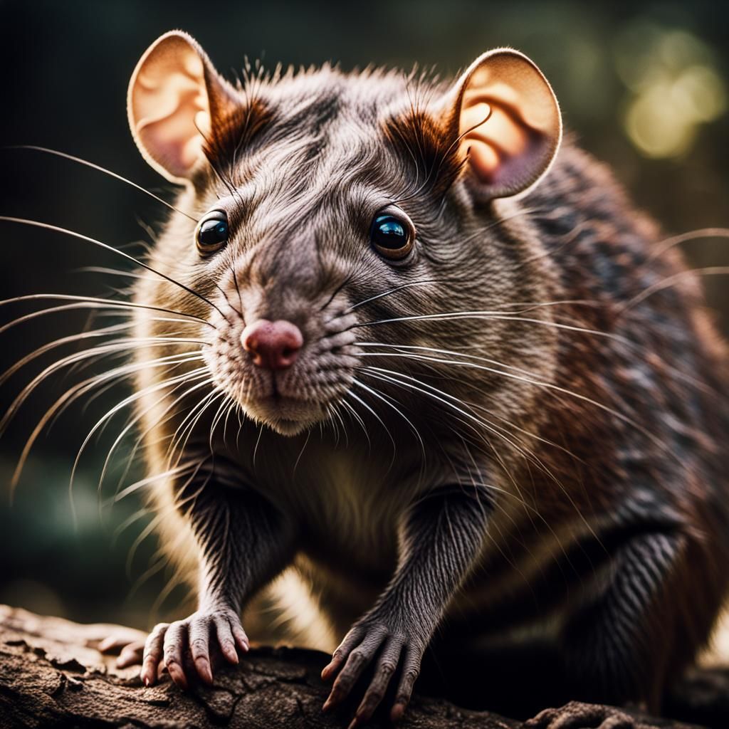 Giant Brown Rat in Cinematic Film Still